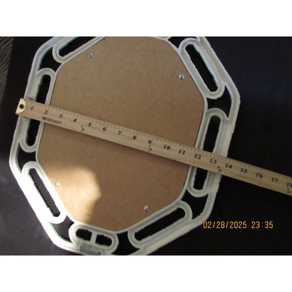 Homco faux rattan vintage wall mirror white gallery wall - Picture 6 of 7